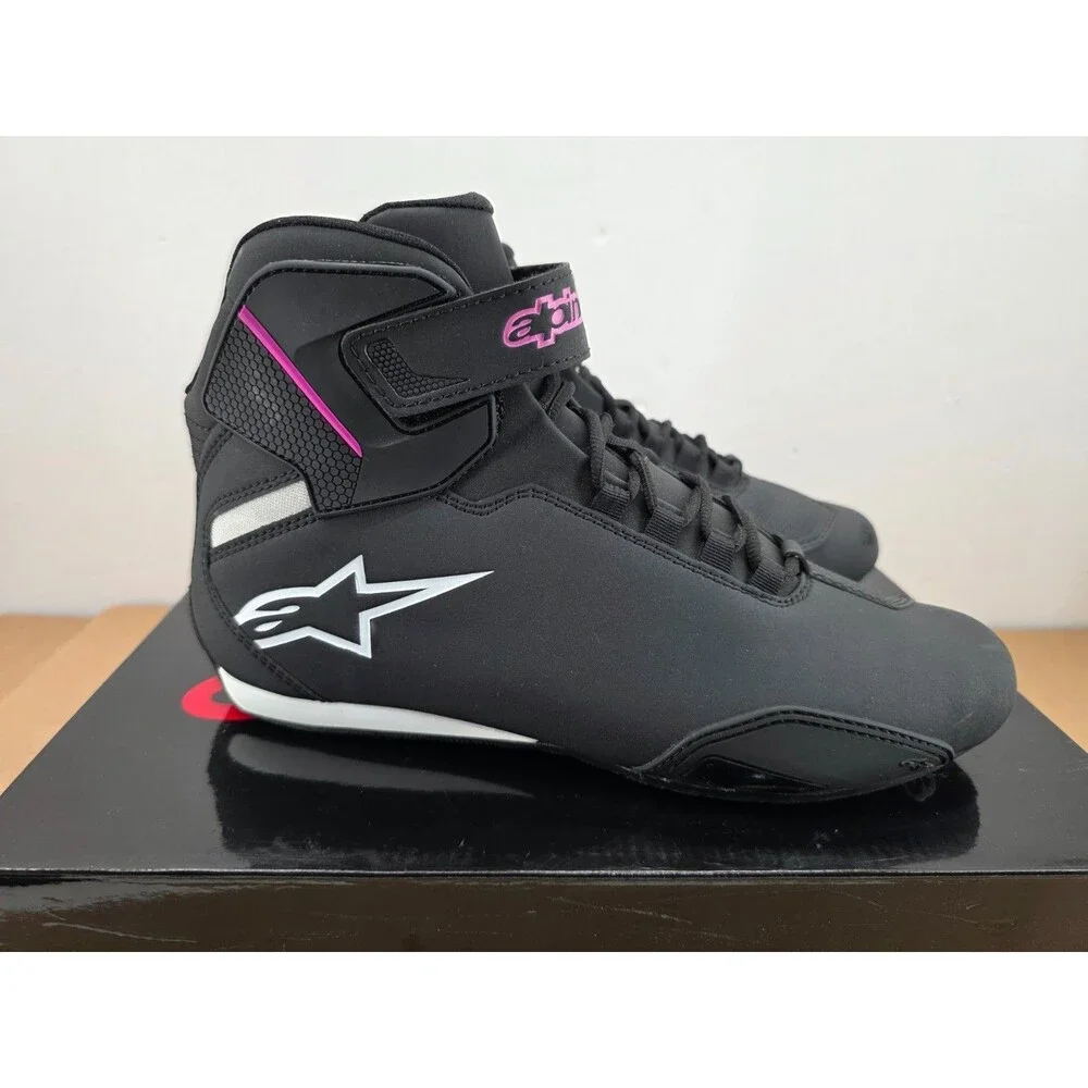 Alpinestars Stella Sektor Womens Gently Worn Shoes Blk/Fuschia Ladies Size 10